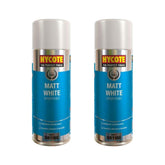 2X Hycote Matt White Spray Paint 400ml Spray Paint